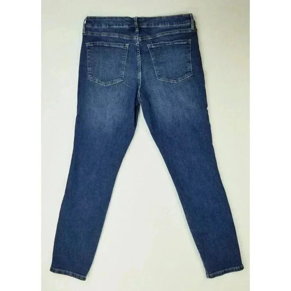 Tommy Hilfiger Size 8 Womens Embroidered Pocket Logo Blue Denim Jeans 28" Inseam - Picture 1 of 13